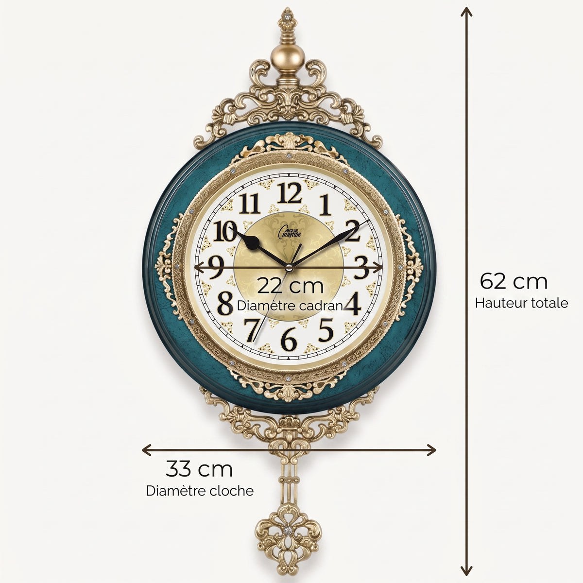 Horloge Murale Vintage Européenne Rétro avec Balancier, Silencieuse et Décorative – Auvedian