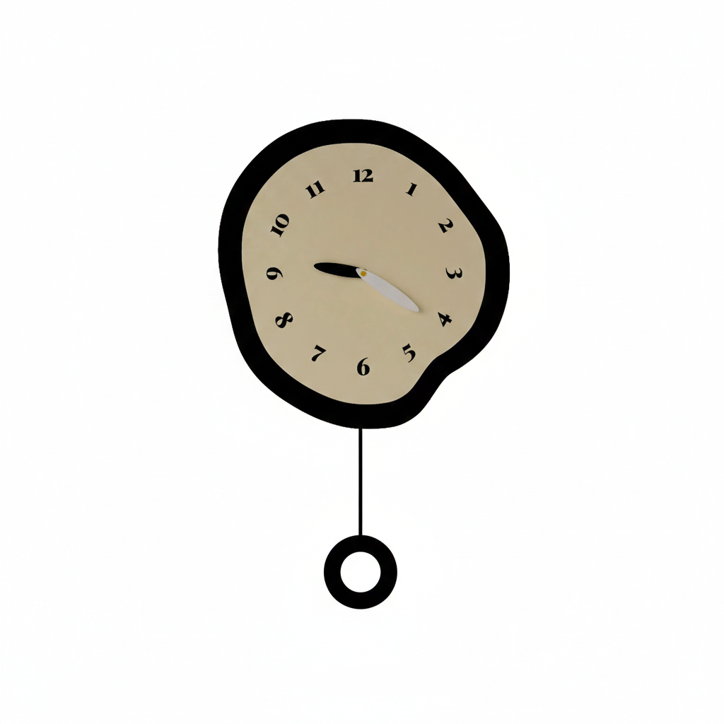 Horloge murale design scandinave en acrylique, silencieuse et analogique – Clasqua