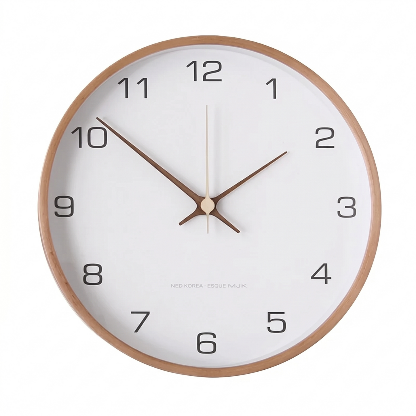 Horloge Murale en Bois Massif Style Nordique, Silencieuse et Naturelle – Auren