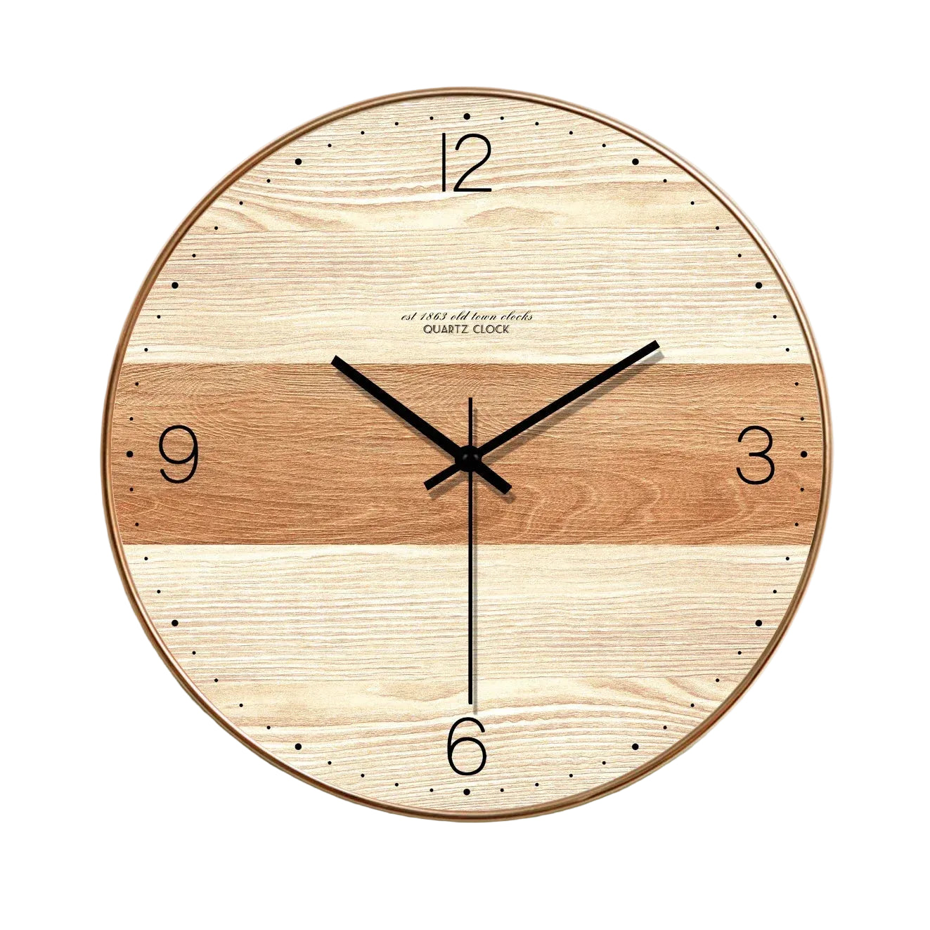 Horloge murale en bois au design moderne, silencieuse et décorative – Arca