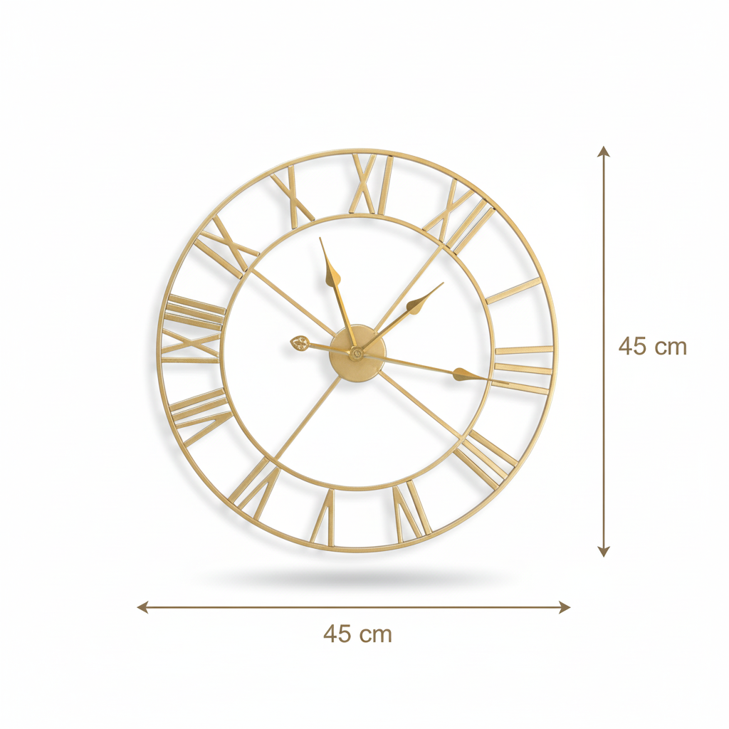 Horloge Murale Dorée Classique Décorative – Valenza