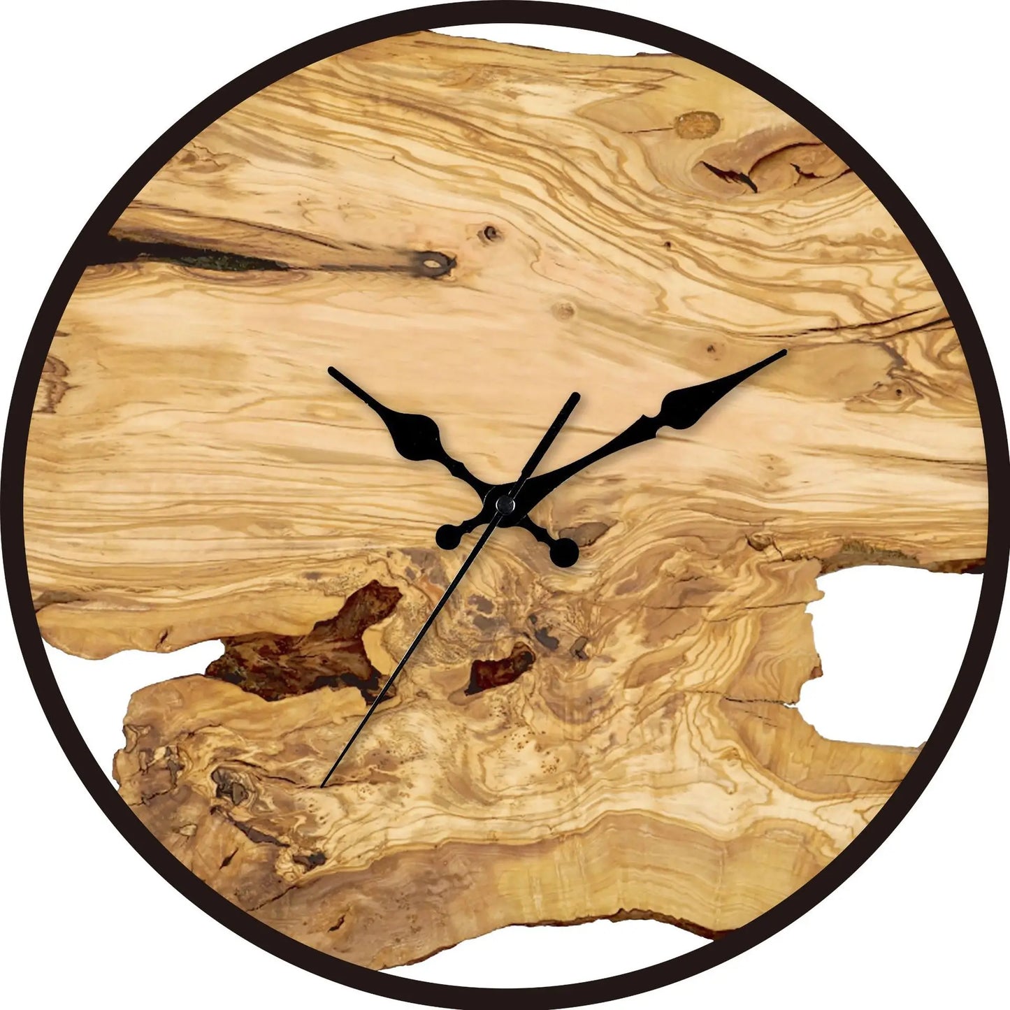 Horloge Murale Design Transparente en Acrylique Effet Bois, Silencieuse et Épurée – Norévia