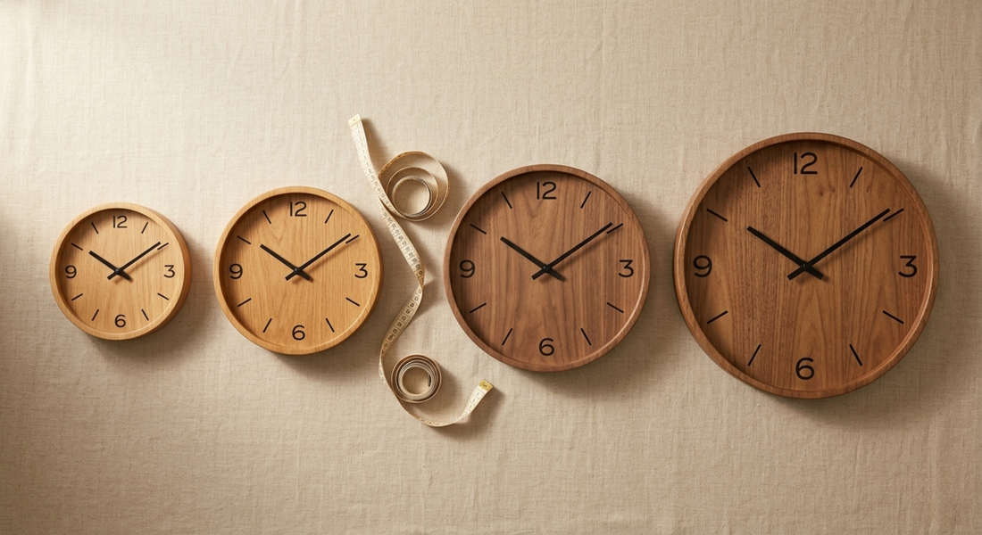Quelle taille d'horloge murale choisir ? La règle simple que personne ne vous dit