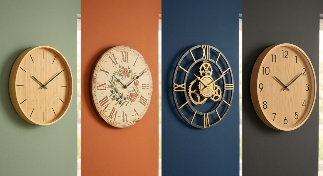Horloge murale et couleurs de mur : comment bien les associer en 2026