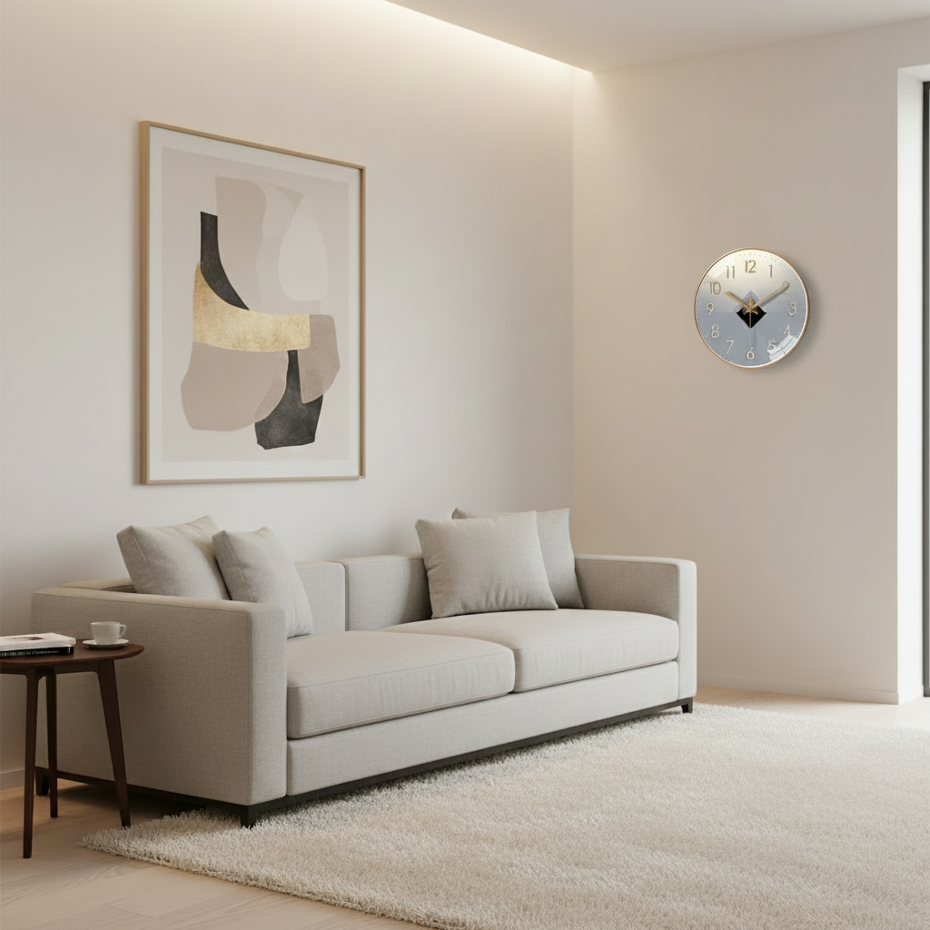Horloge murale design silencieuse sans tic-tac, analogique et murale – Oviva