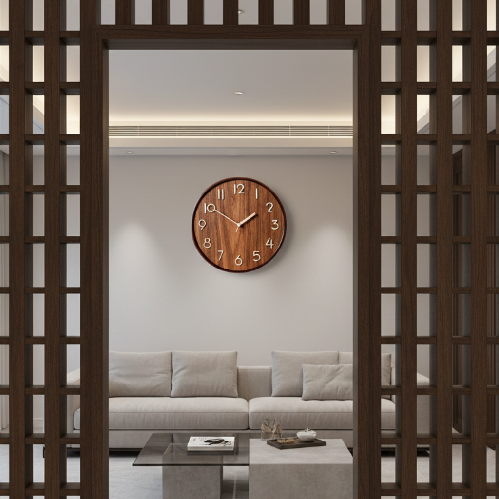 Horloge Murale Bois Massif Élégance Naturelle – Silva