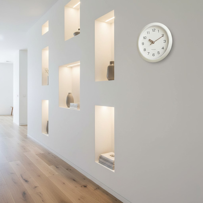 Horloge Murale Moderne Silencieuse Couleur Crème Lisibilité Optimale – Aurevia