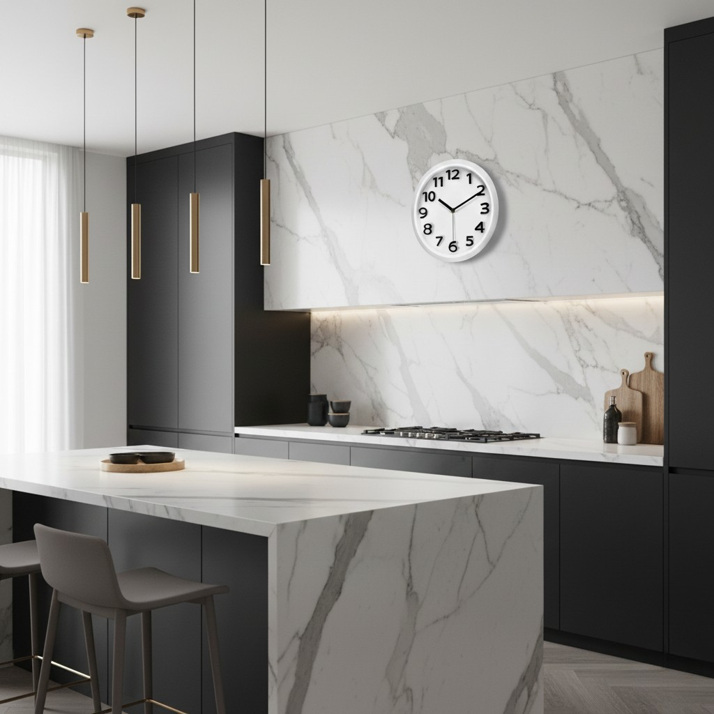 Horloge Murale Silencieuse Ronde en Acrylique – Design Simple & Lecture Facile – Cubera