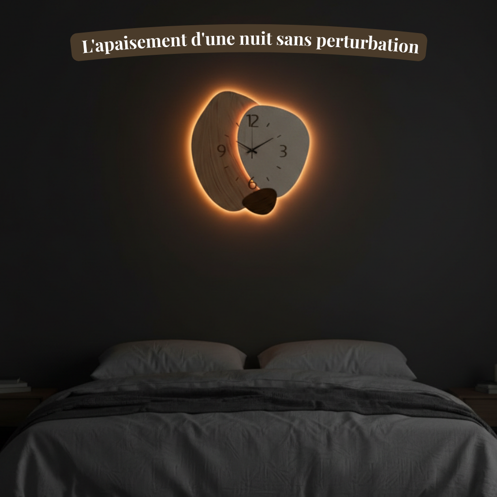 Horloge murale décorative LED pour intérieur moderne – Solenne