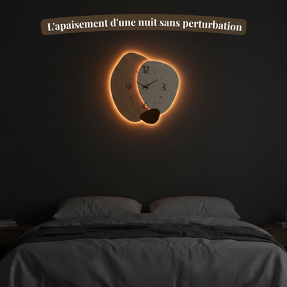 Horloge Murale Design LED Discrète pour Intérieur Moderne, Silencieuse – Solenne