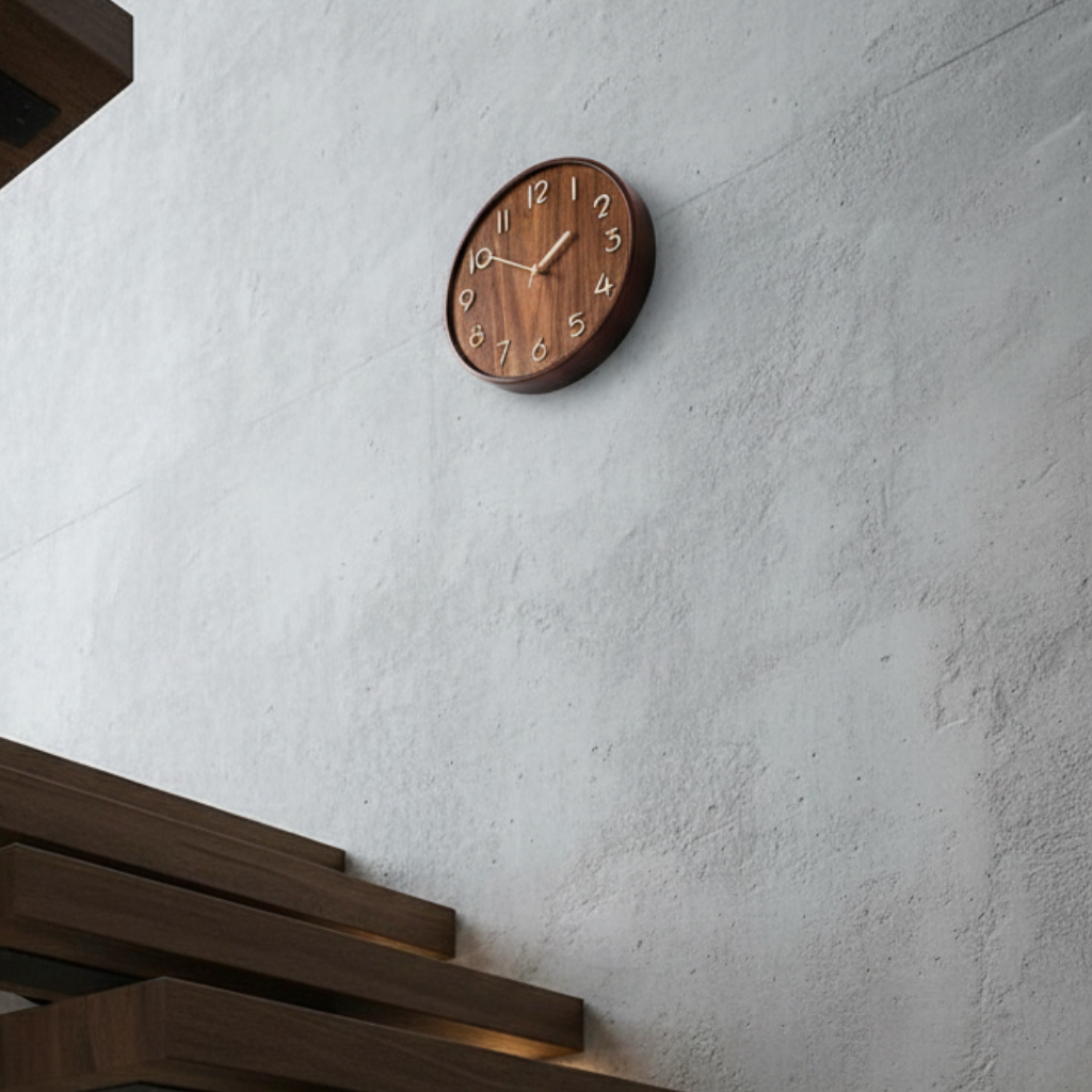 Horloge Murale Bois Massif Élégance Naturelle – Silva
