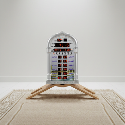 Réveil Azan Numérique avec Calendrier de Prières – Qibla Noor