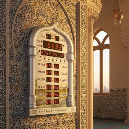 Réveil Azan Numérique avec Calendrier de Prières – Qibla Noor