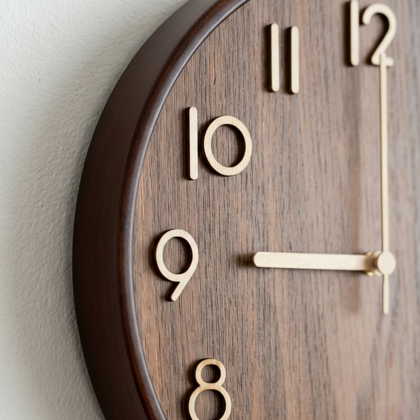 Horloge Murale Bois Massif Élégance Naturelle – Silva