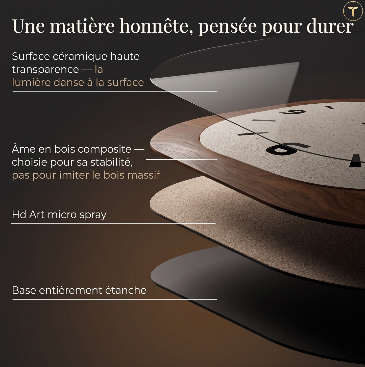 Horloge Murale Vintage Style Français en Bois et Bambou, Silencieuse et Chaleureuse – Coquéa
