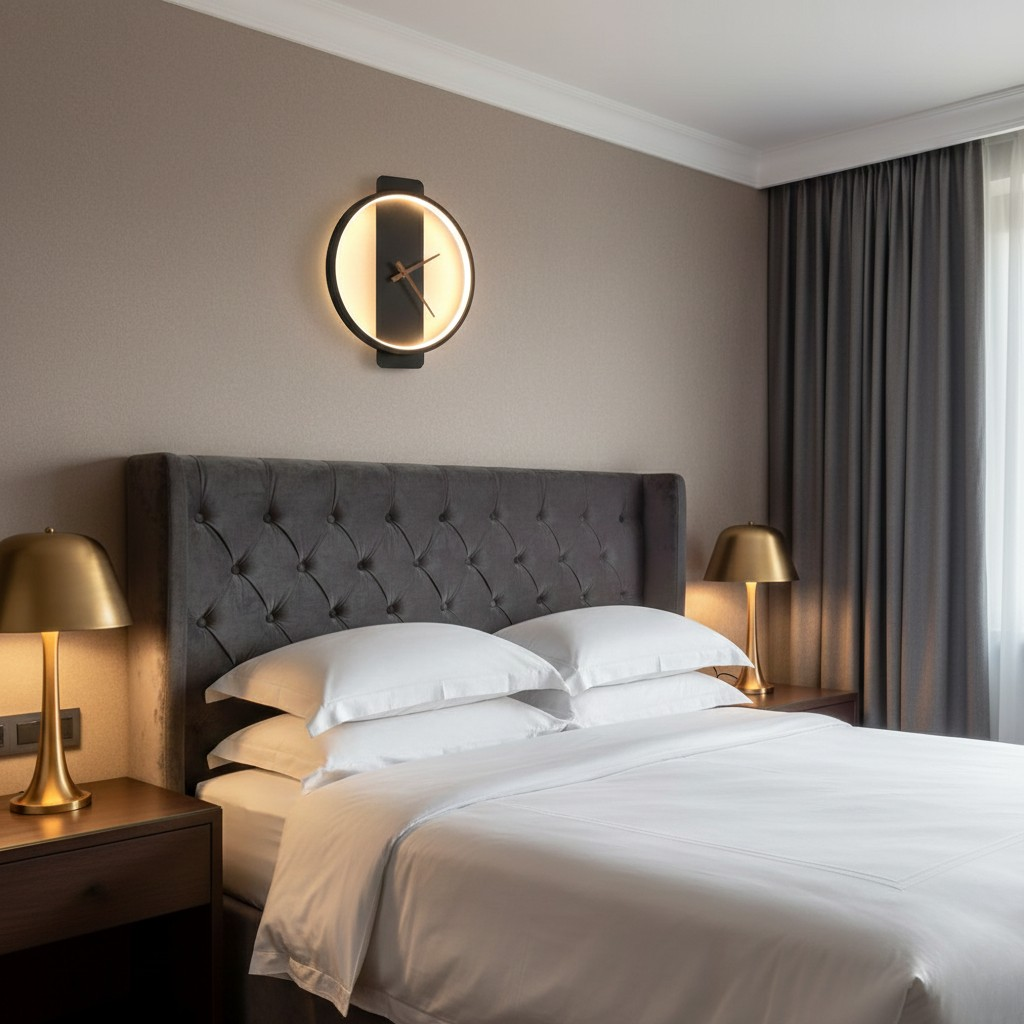Horloge Murale LED Design Nordique – Éclairage Ambiant & Style Luxe – Luminoréa