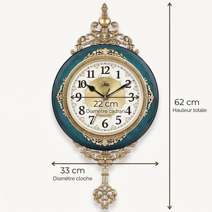 Horloge Murale Vintage Européenne Rétro avec Balancier, Silencieuse et Décorative – Auvedian