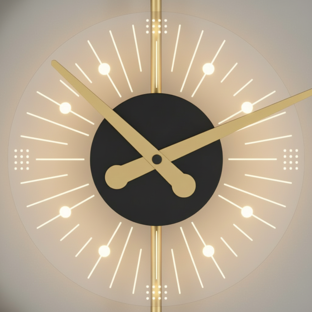 horloge murale LED design moderne effet horloge lumineuse, décorative et élégante – Zelyon