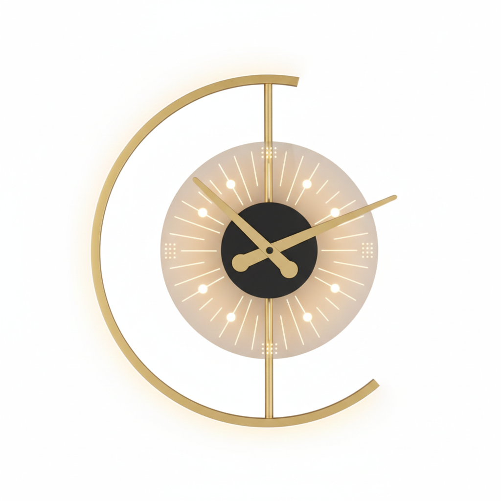 horloge murale LED design moderne effet horloge lumineuse, décorative et élégante – Zelyon