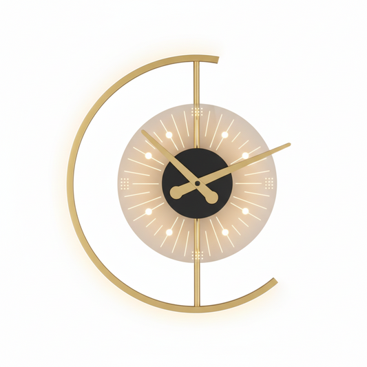 horloge murale LED design moderne effet horloge lumineuse, décorative et élégante – Zelyon