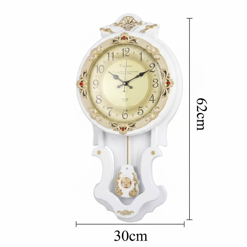 Pendule Murale Vintage en Bois, Silencieuse et Décorative – Silaysa