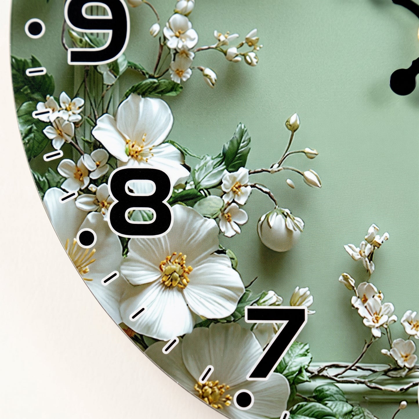 Horloge Murale Design Motif Couronne Florale, Silencieuse et Romantique – Verdana