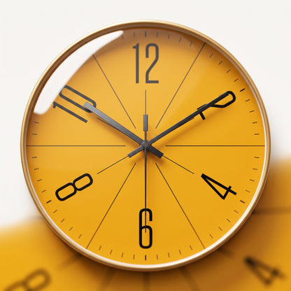 Horloge Murale Design Moderne en Verre et Cristal, Silencieuse et Raffinée – Solara