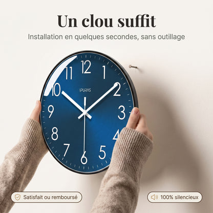 Horloge Murale Design en Verre et Cristal, Silencieuse, Élégante et Facile à Installer – Cristalio (Copie)