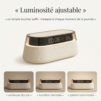 Réveil 6 en 1 avec Enceinte Bluetooth et Veilleuse RGB – Sonova
