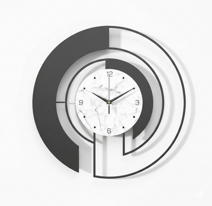 Horloge Murale Design Nordique en Métal Grand Format – Silencieuse, Luxe & Élégante pour Salon ou Hôtel – Luxious