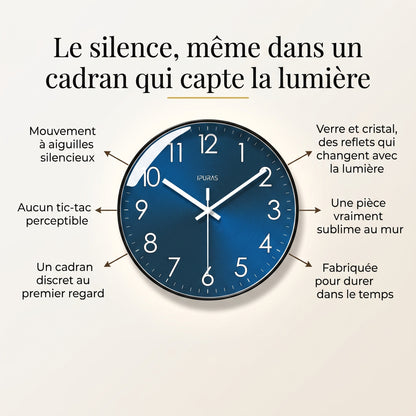 Horloge Murale Design en Verre et Cristal, Silencieuse, Élégante et Facile à Installer – Cristalio (Copie)