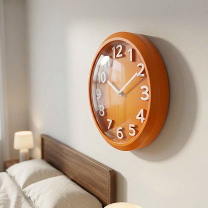 Horloge Murale Moderne Ronde en Acrylique, Silencieuse et Simple à Lire – Cubera