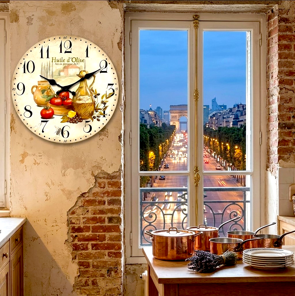 Horloge Murale Bois Style Provençal – Classiqua