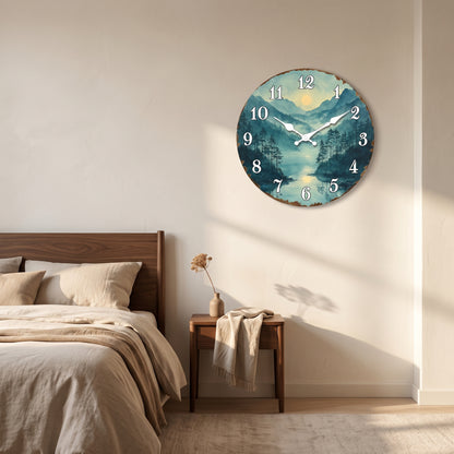 Horloge Murale Moderne Chiffres Créatifs en MDF, Silencieuse et Épurée – Numéa