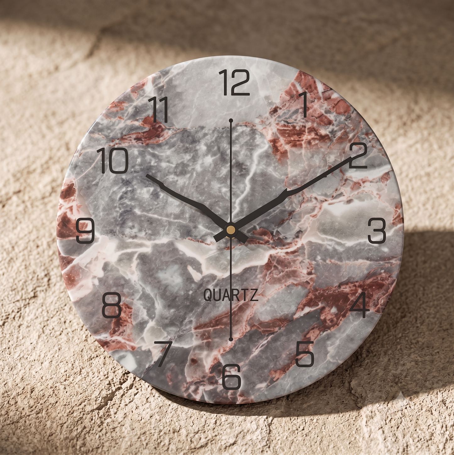 Horloge Murale Design Marbre en Métal, Silencieuse et Élégante – Marbrivo