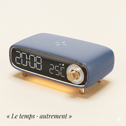 Réveil 6 en 1 avec Enceinte Bluetooth 5.0 et Chargeur Sans Fil 15W – Lumisono