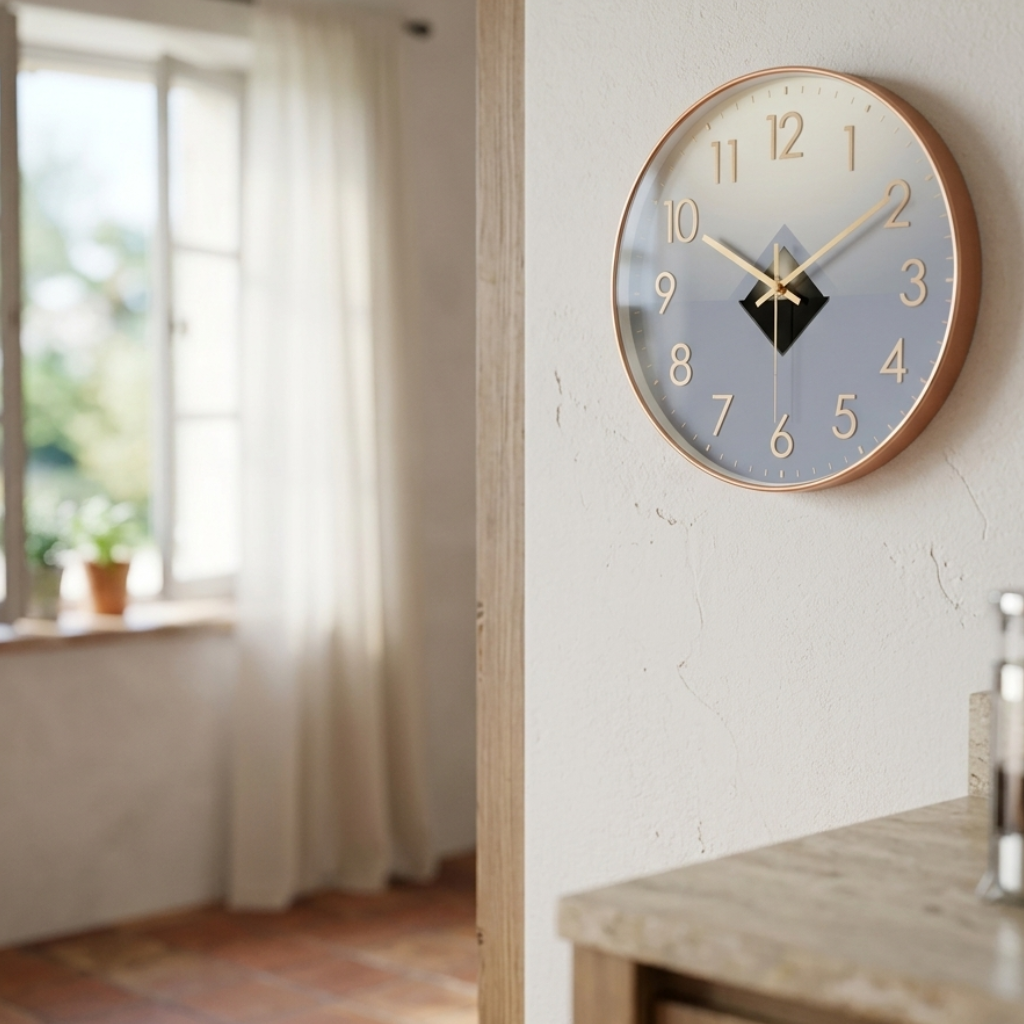 Horloge murale design silencieuse sans tic-tac, analogique et murale – Oviva
