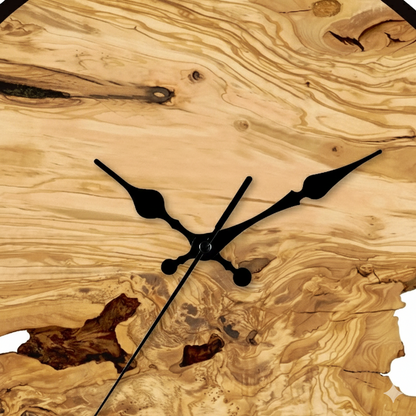 Horloge Murale Design Effet Bois Transparente, Silencieuse – Norévia