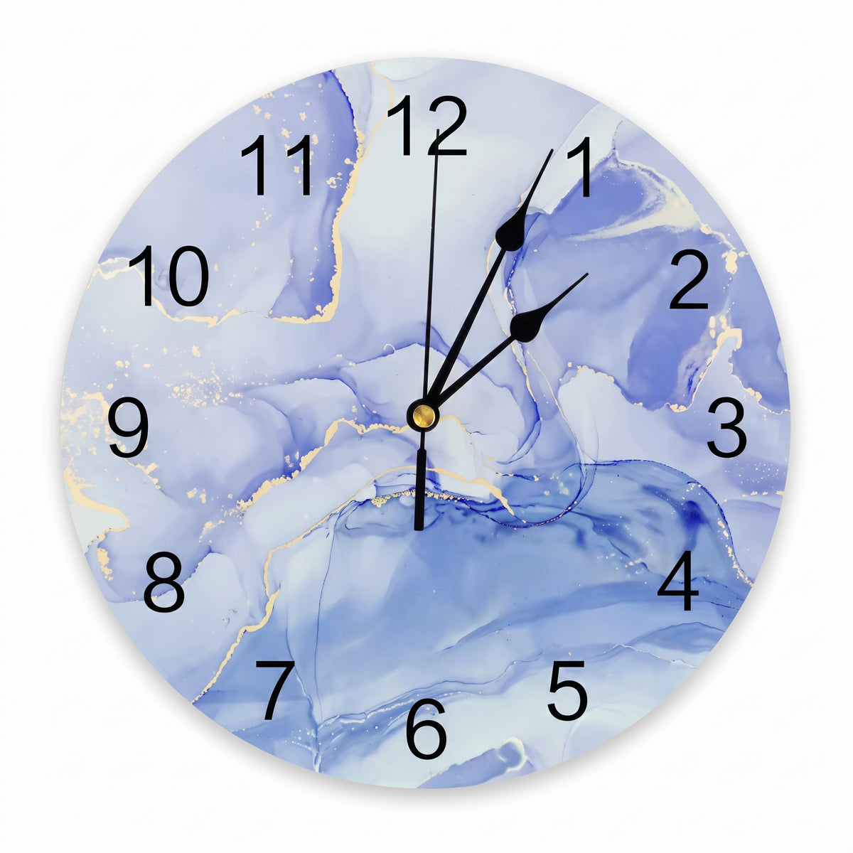 Horloge Murale Moderne Effet Marbre Dégradé Pastel, Silencieuse et Colorée – Pastella