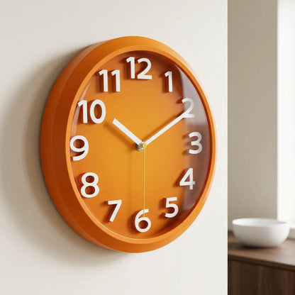 Horloge Murale Moderne Ronde en Acrylique, Silencieuse et Simple à Lire – Cubera