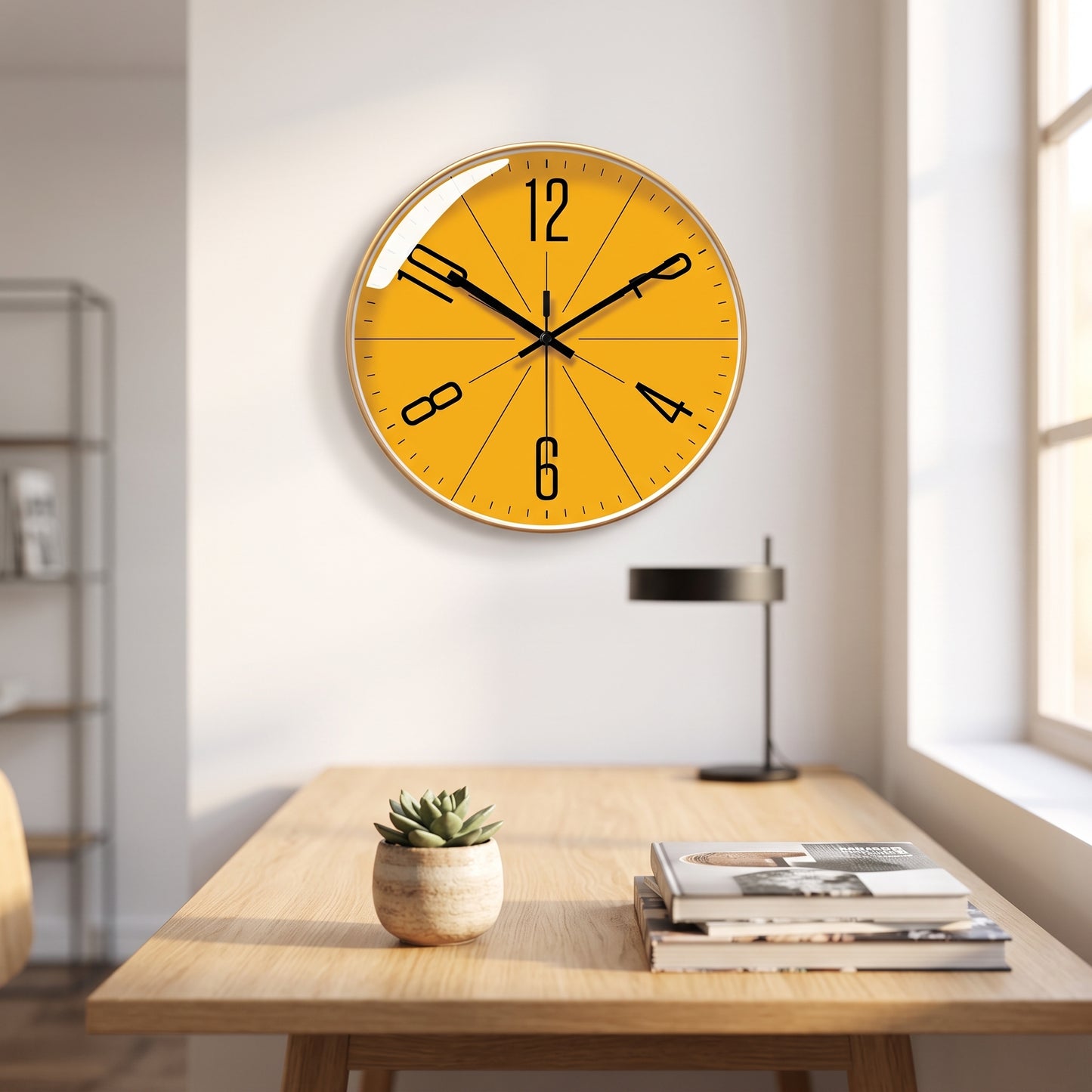 Horloge Murale Design Moderne en Verre et Cristal, Silencieuse et Raffinée – Solara
