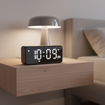 Réveil avec Enceinte Bluetooth Portable et Audio Véhicule – EchoRise Mini