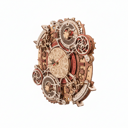 Horloge Originale DIY en Bois Steampunk à Assembler – Zodiaque
