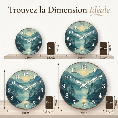 Horloge Murale Moderne Chiffres Créatifs en MDF, Silencieuse et Épurée – Numéa