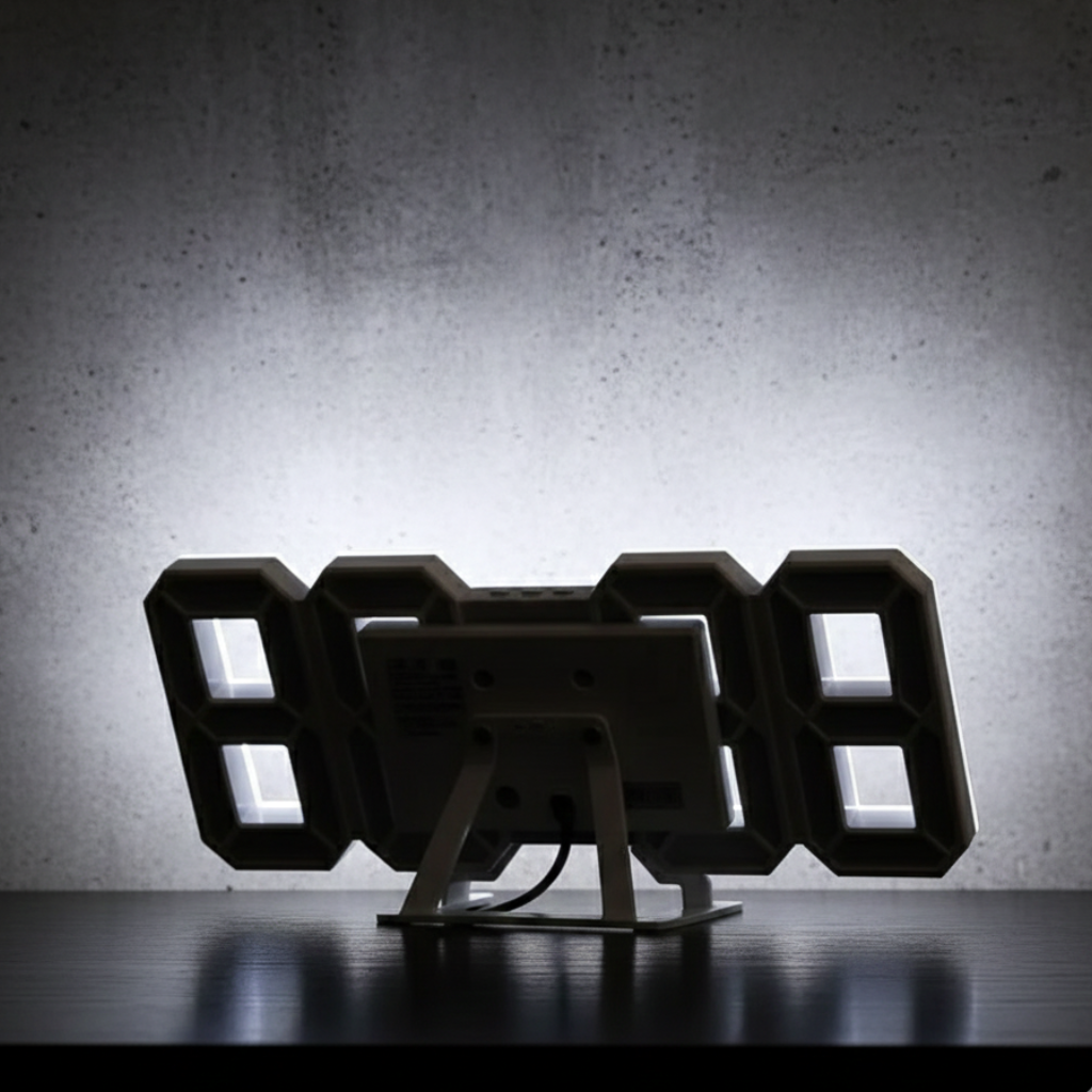 Horloge Murale Numérique LED 3D Design – Aurelian