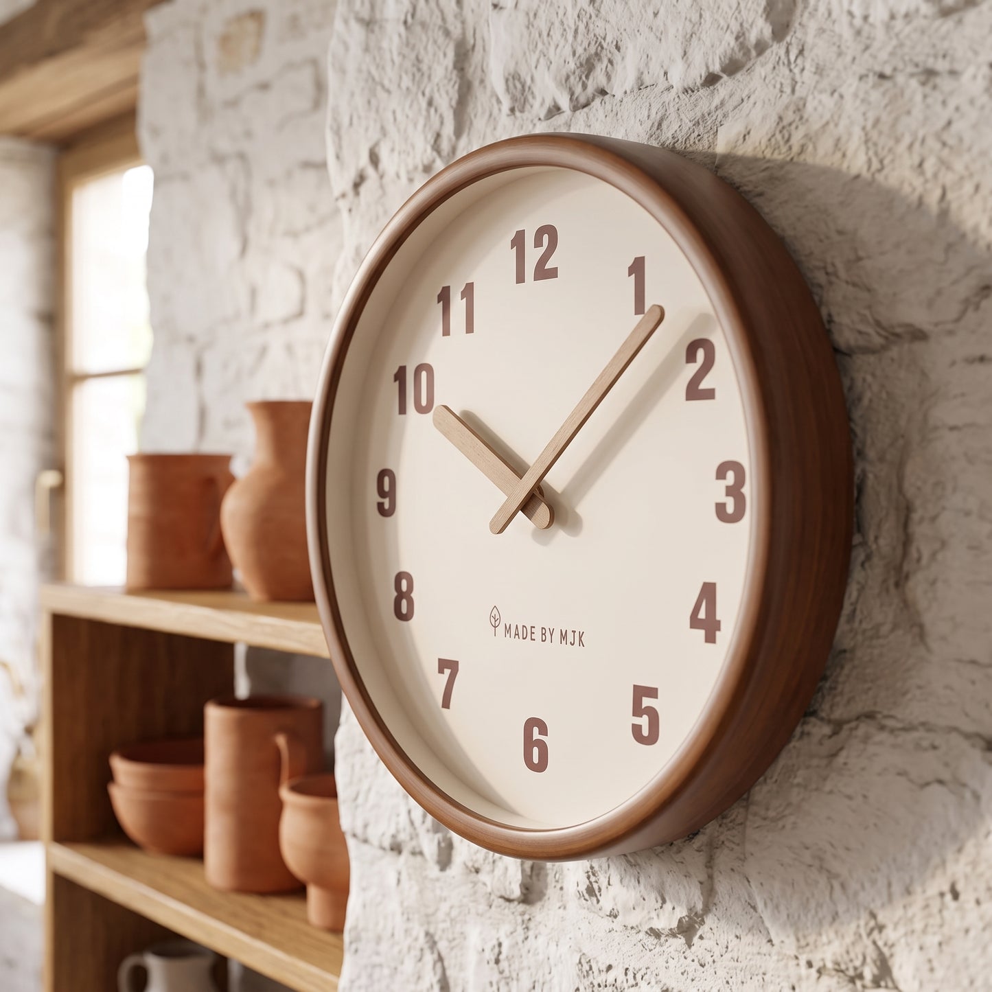 Horloge Murale Vintage Japonaise en Bois, Silencieuse et Rétro – Kaédo