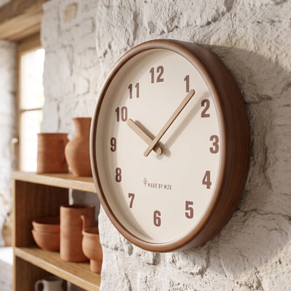 Horloge Murale Vintage Japonaise en Bois, Silencieuse et Rétro – Kaédo