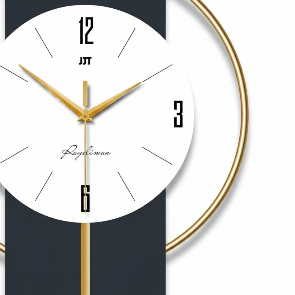 Horloge murale design moderne à suspendre, décorative et élégante en grand format – Elvaris