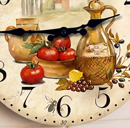 Horloge Murale en Bois Style Provençal, Silencieuse et Chaleureuse – Classiqua