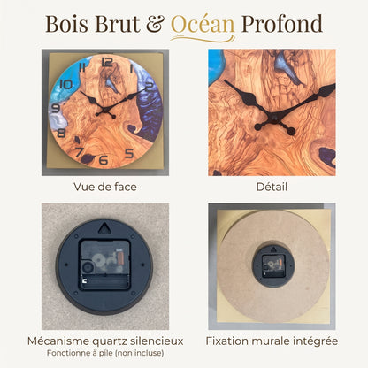 Horloge Murale Originale Motif Montagne Artistique, Silencieuse – Altavia